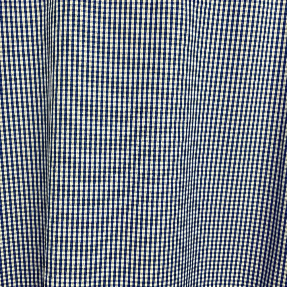 Thompson Shirting by J. Crew Shirt XL 17-17.5 Blue plaid check Wrinkle Free